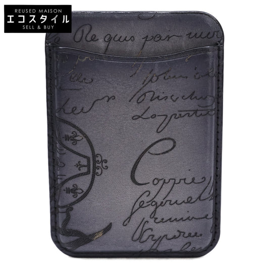 Excellent condition, Venezia calfskin leather, Calligraphy, magnetic card holder, other, men's