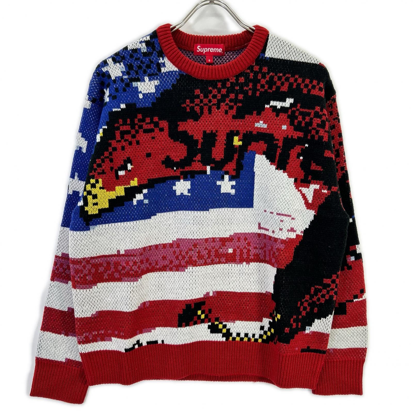 Supreme シュプリーム 21SS SS21SK8 Digital Flag Sweater Red トップス