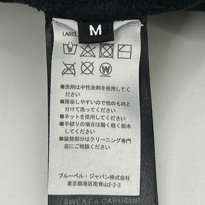 BALMAIN バルマン ブラック 36431340 バックロゴ ダブルジップフーディ トップス