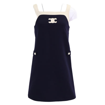CELINE セリーヌ 【国内正規】2X26N759Y 07JD トリオンフ ノースリーブ ミニ ワンピース