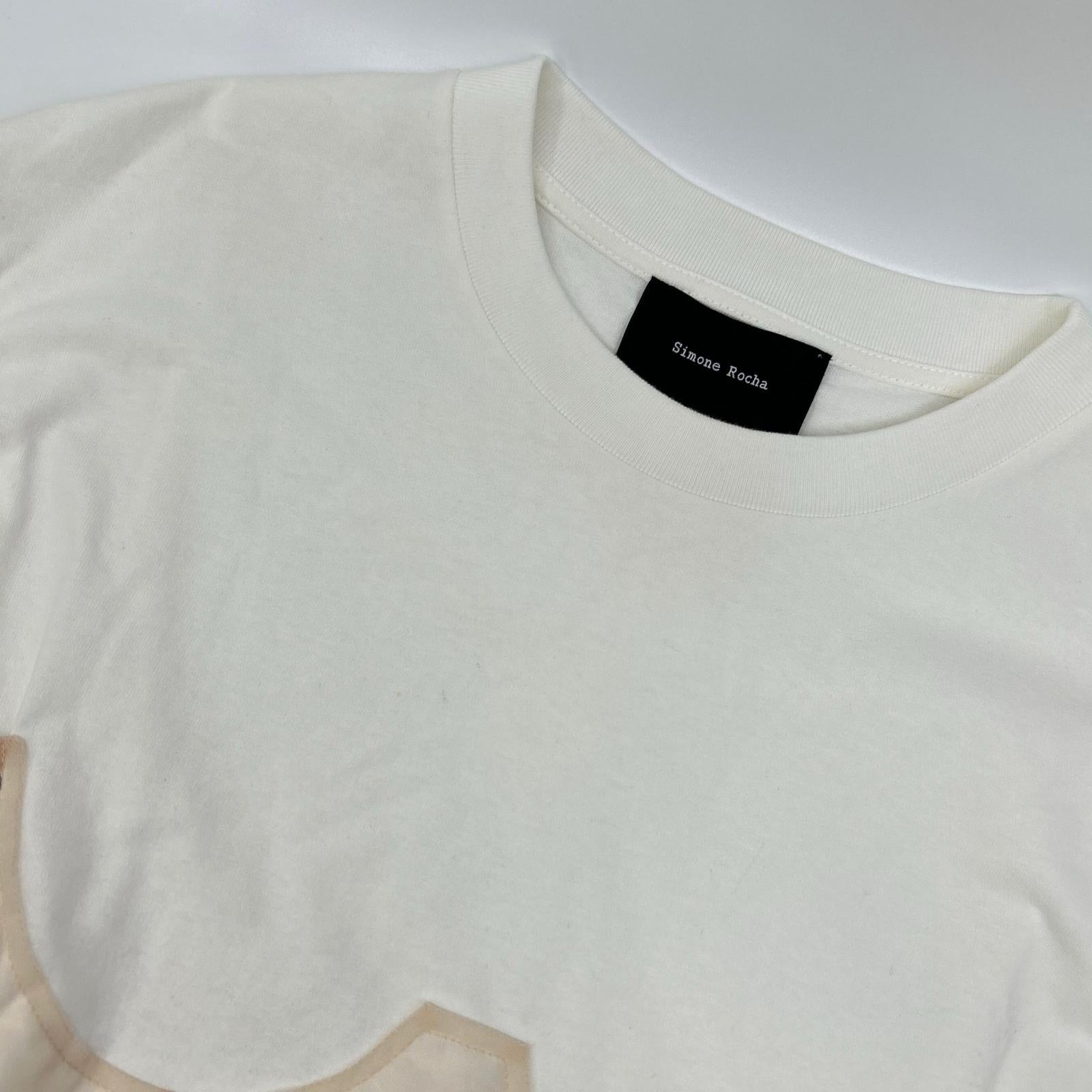 SIMONE ROCHA シモーネロシャ 5282 0562 ホワイト Boxy T-shirt w/Corset トップス