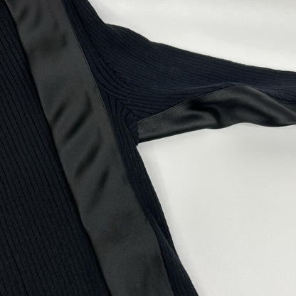 sacai sacai 24-07233 黑色 24SS 拼接罗纹针织套头衫 上衣