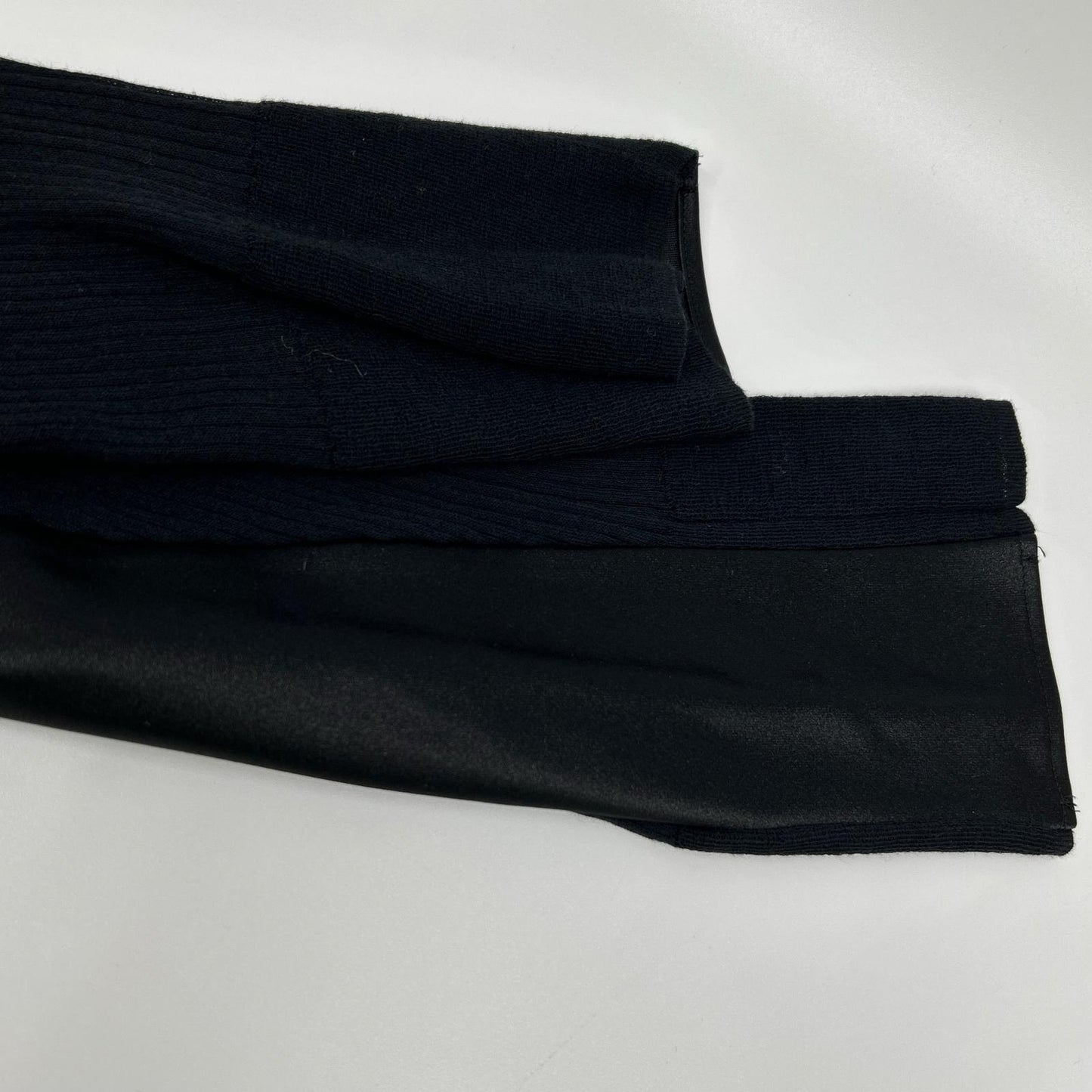 sacai サカイ 24-07233 ブラック 24SS ドッキングリブニットプルオーバー トップス