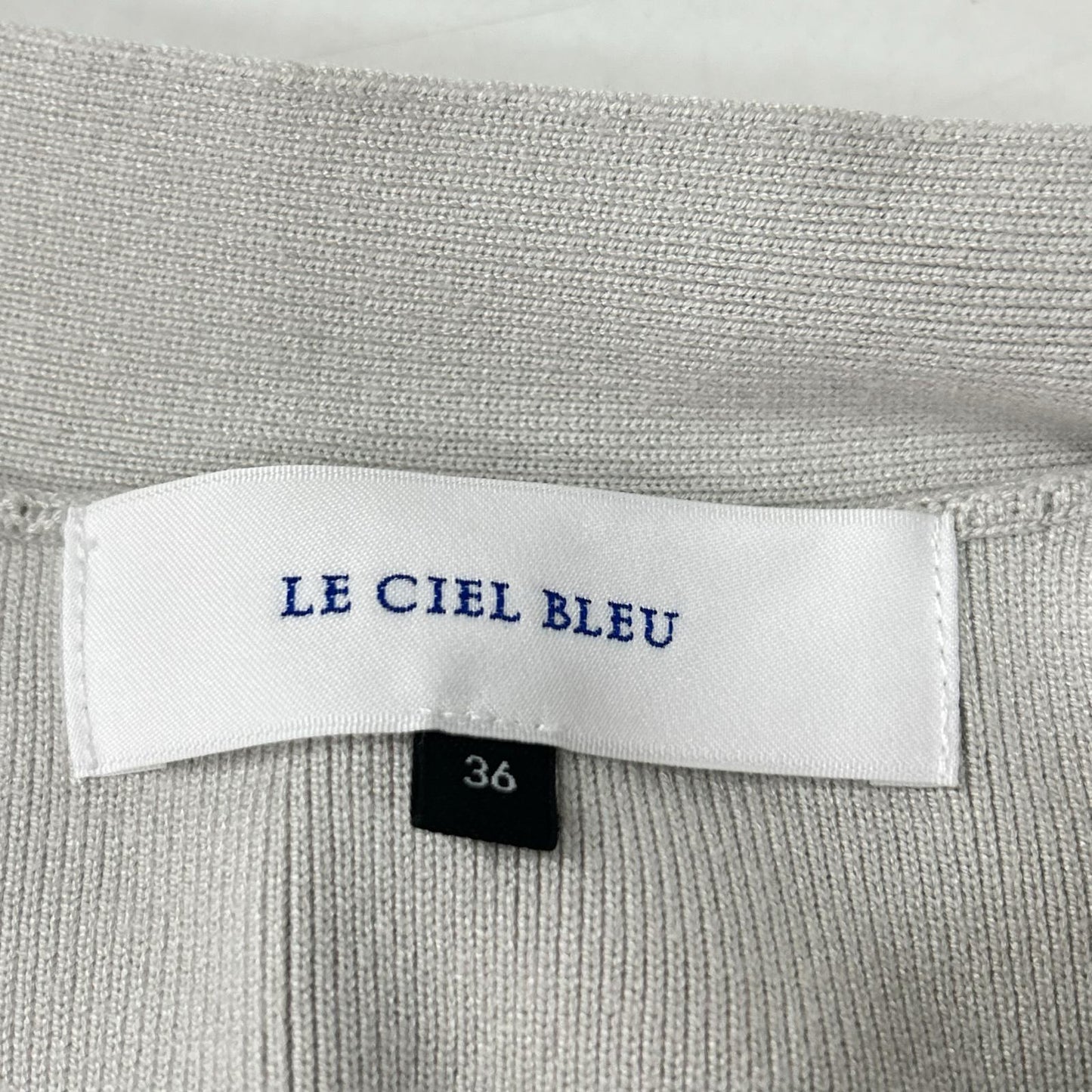 LE CIEL BLEU ルシェルブルー 26S61412 グレー Vネック ショートカーディガン トップス