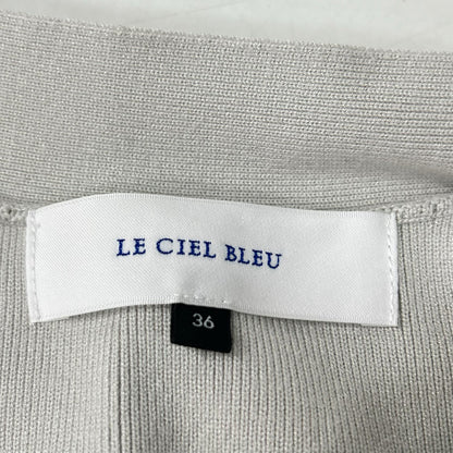 LE CIEL BLEU ルシェルブルー 26S61412 グレー Vネック ショートカーディガン トップス