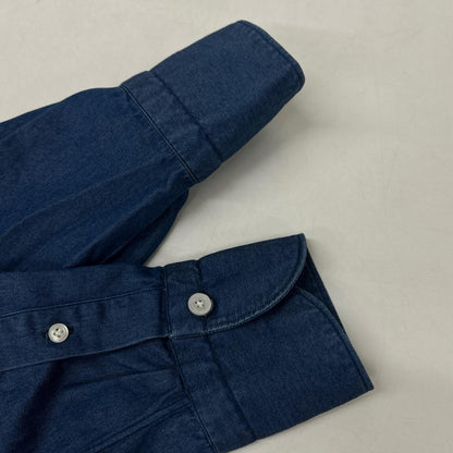 finamore フィナモレ 23481-1 ブルー BALI PIERO カッタウェイ デニムダンガリーシャツ トップス