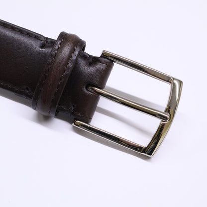 美品 ｶｰﾌﾞﾍﾞﾙﾄ ｼﾙﾊﾞｰｽｸｴｱﾊﾞｯｸﾙ ベルト 80/32 メンズ