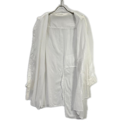 YOHJI YAMAMOTO +NOIR 山本耀司副线 白色 NR-B02-202 天丝罗纹 开衩设计衬衫 上衣