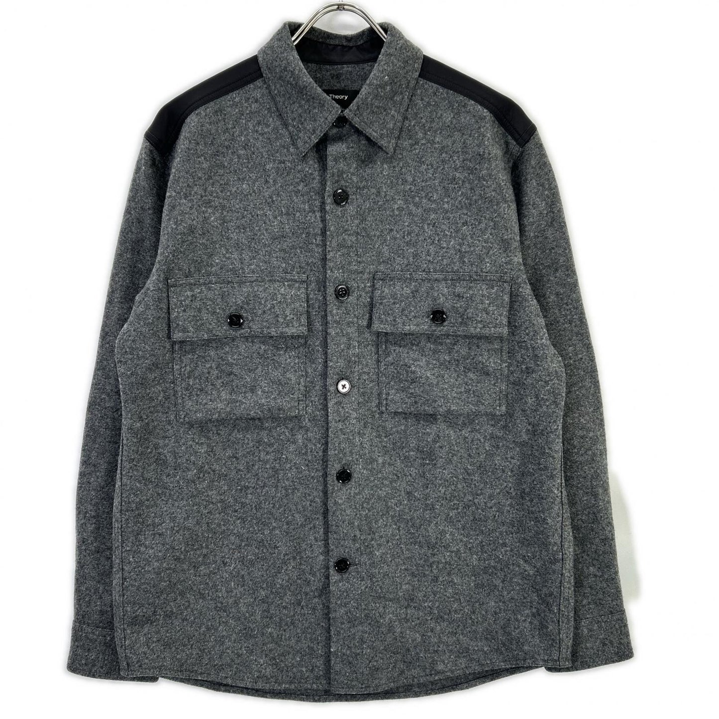 Theory セオリー 02-0308010 20AW グレー GOLDWIN A ROSSLAND ウール 長袖シャツ トップス
