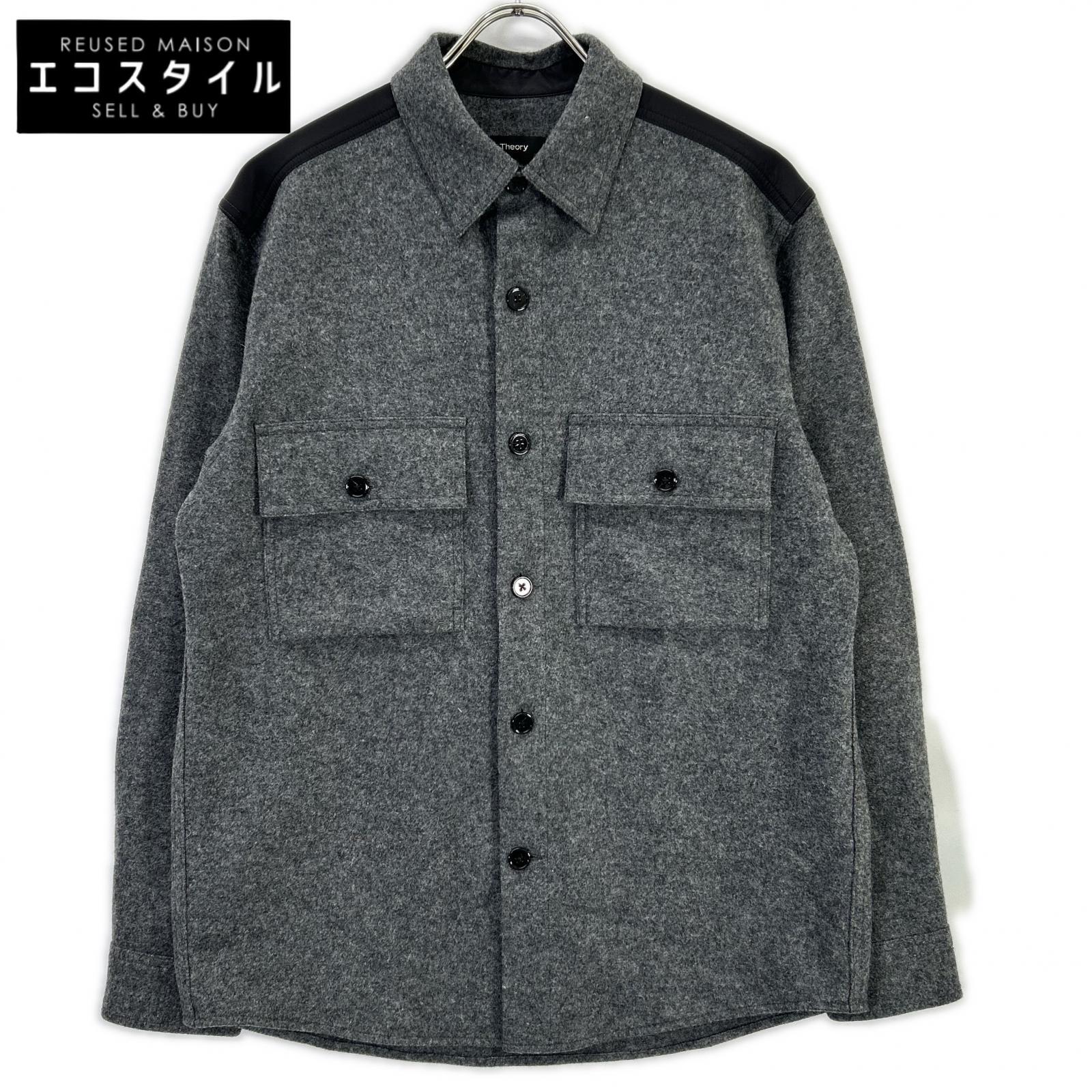 Theory セオリー 02-0308010 20AW グレー GOLDWIN A ROSSLAND ウール 長袖シャツ トップス