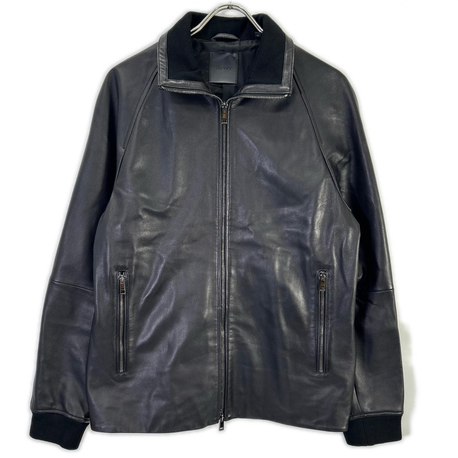Theory セオリー 02-0360001 20AW ブラック POLISHED NAPPA LANDAN ラムレザー ブルゾン M Theory セオリー 02-0360001 20AW ブラック POLISHED NAPPA LANDAN