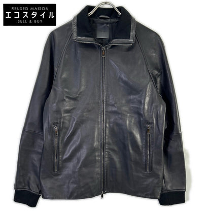 Theory 02-0360001 20AW Black POLISHED NAPPA LANDAN Lamb Leather Blouson Jacket