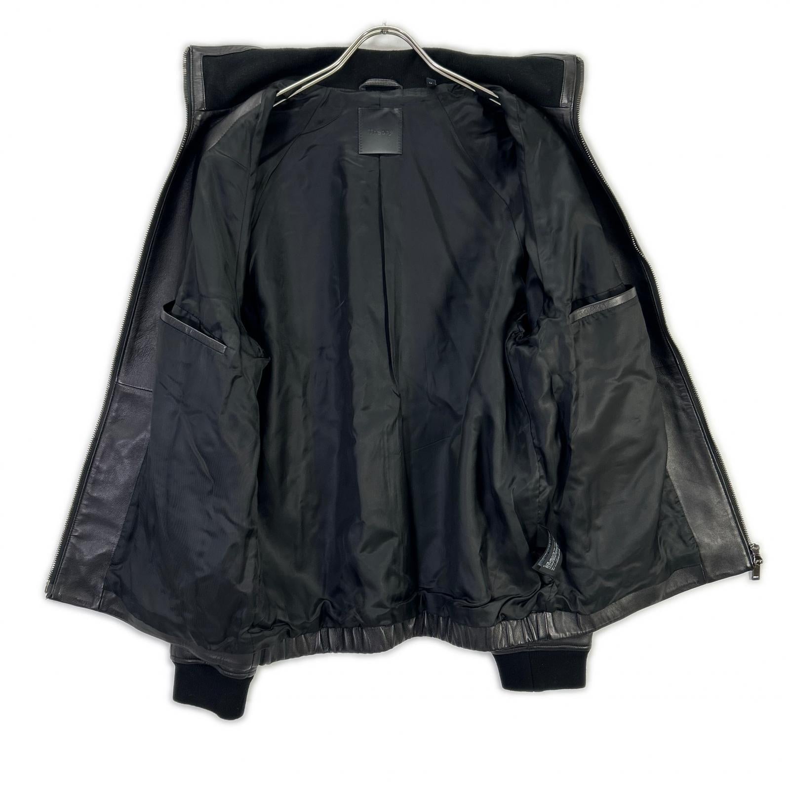 Theory セオリー 02-0360001 20AW ブラック POLISHED NAPPA LANDAN
