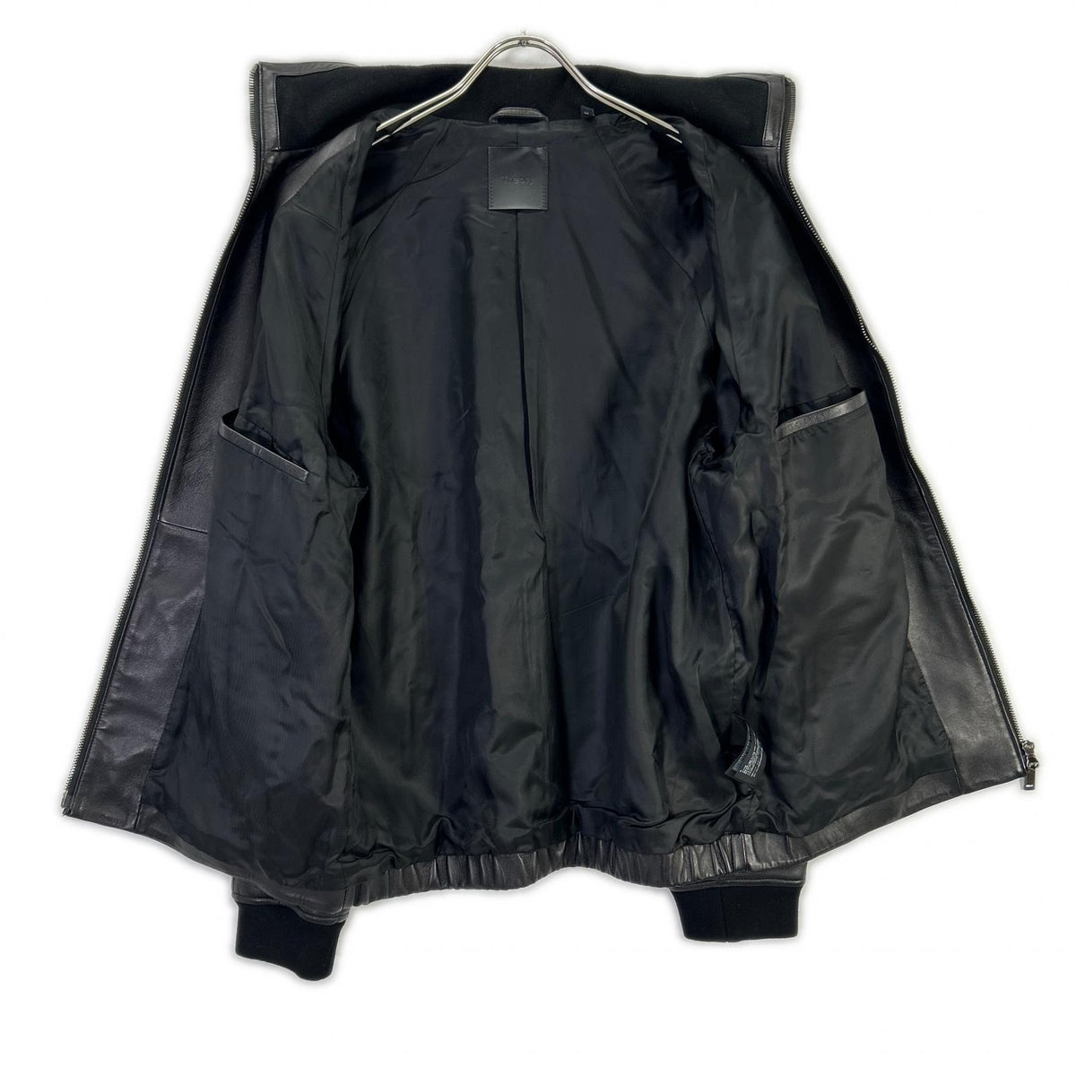 Theory セオリー 02-0360001 20AW ブラック POLISHED NAPPA LANDAN ラムレザー ブルゾン ジャケット