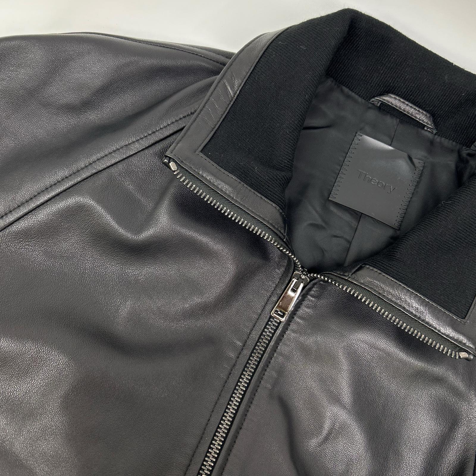 Theory セオリー 02-0360001 20AW ブラック POLISHED NAPPA LANDAN