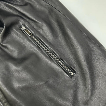 Theory 02-0360001 20AW Black POLISHED NAPPA LANDAN Lamb Leather Blouson Jacket