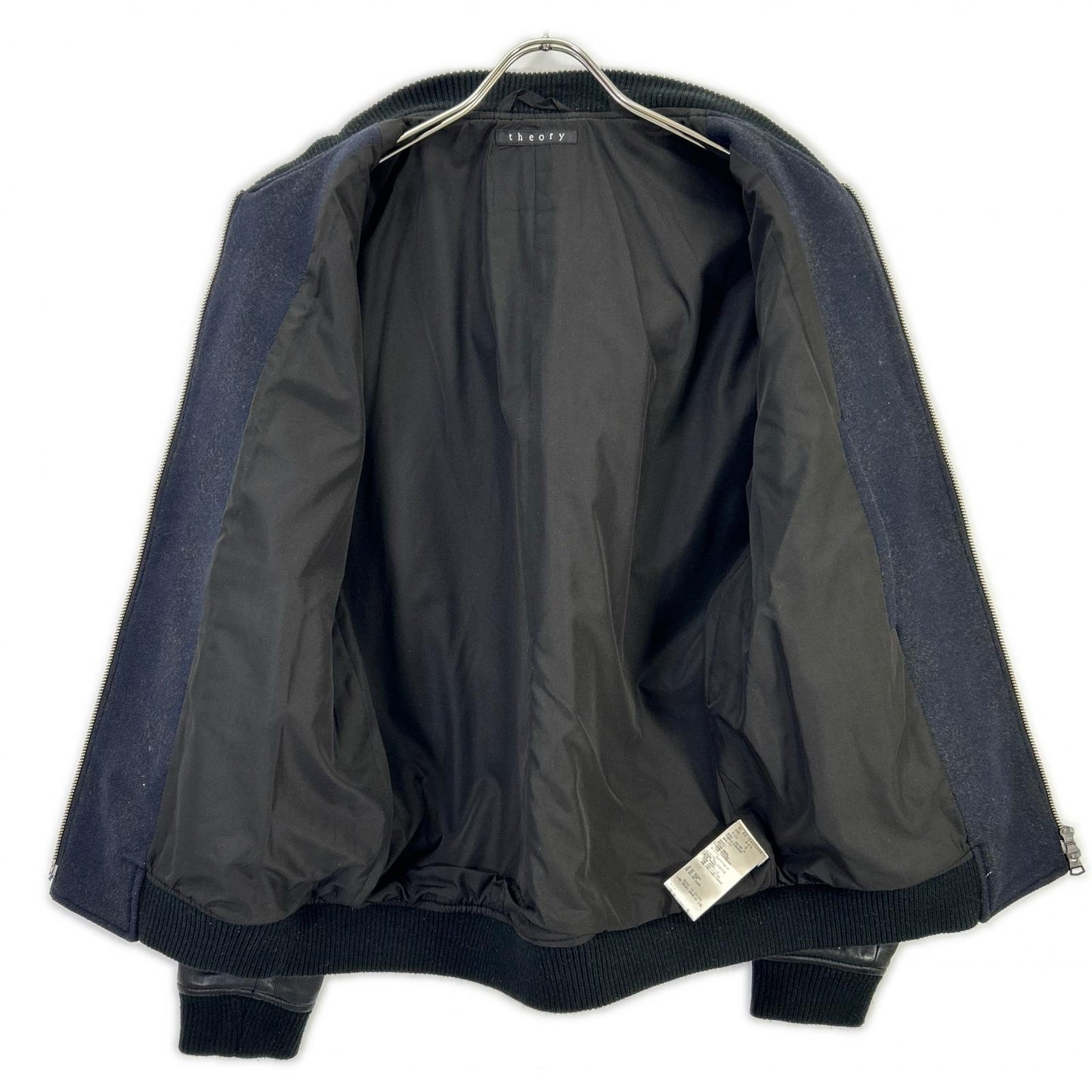 Theory セオリー 02-3405003 ネイビー VOLTER LS KINLOGGH レザー 切替 スタジャン ジャケット