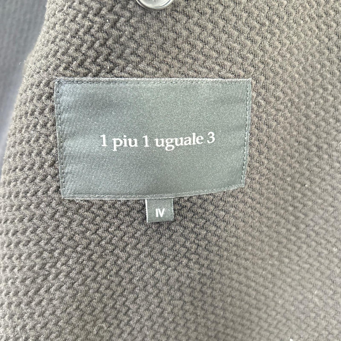 1piu1uguale3 Uno Piu Uno Uguale Tre MRB702 MRP646 黑色 非结构化夹克套装 西服套装