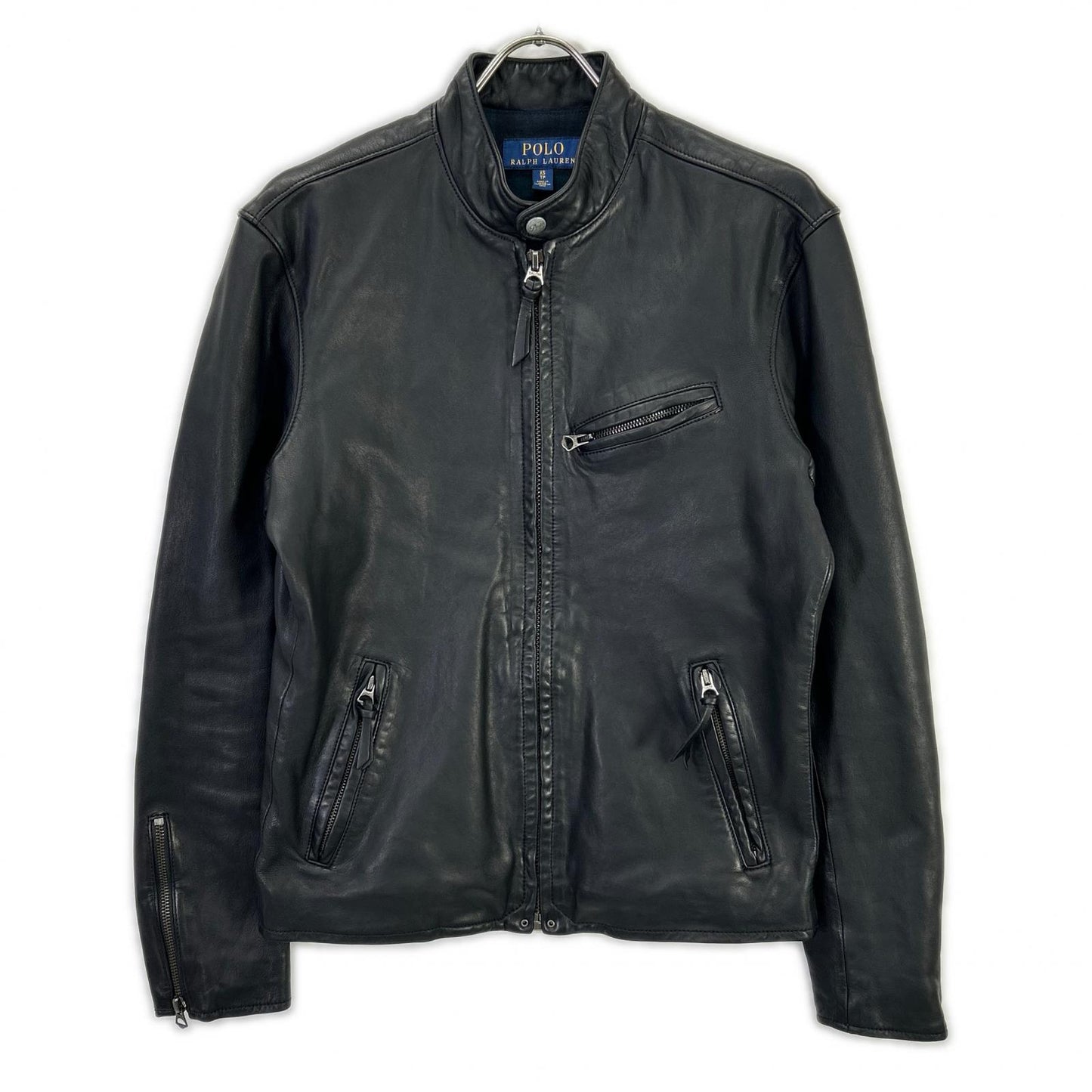 POLO RALPH LAUREN ポロ ラルフローレン 710615464001 ブラック 19年 LAMBSKIN CAFE RACER JACKET ジャケット