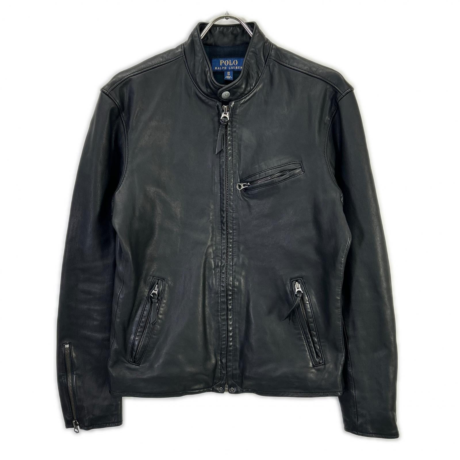 POLO RALPH LAUREN ポロ ラルフローレン 710615464001 ブラック 19年 LAMBSKIN CAFE RACER JACKET ジャケット
