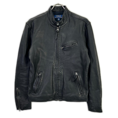 POLO RALPH LAUREN ポロ ラルフローレン 710615464001 ブラック 19年 LAMBSKIN CAFE RACER JACKET ジャケット