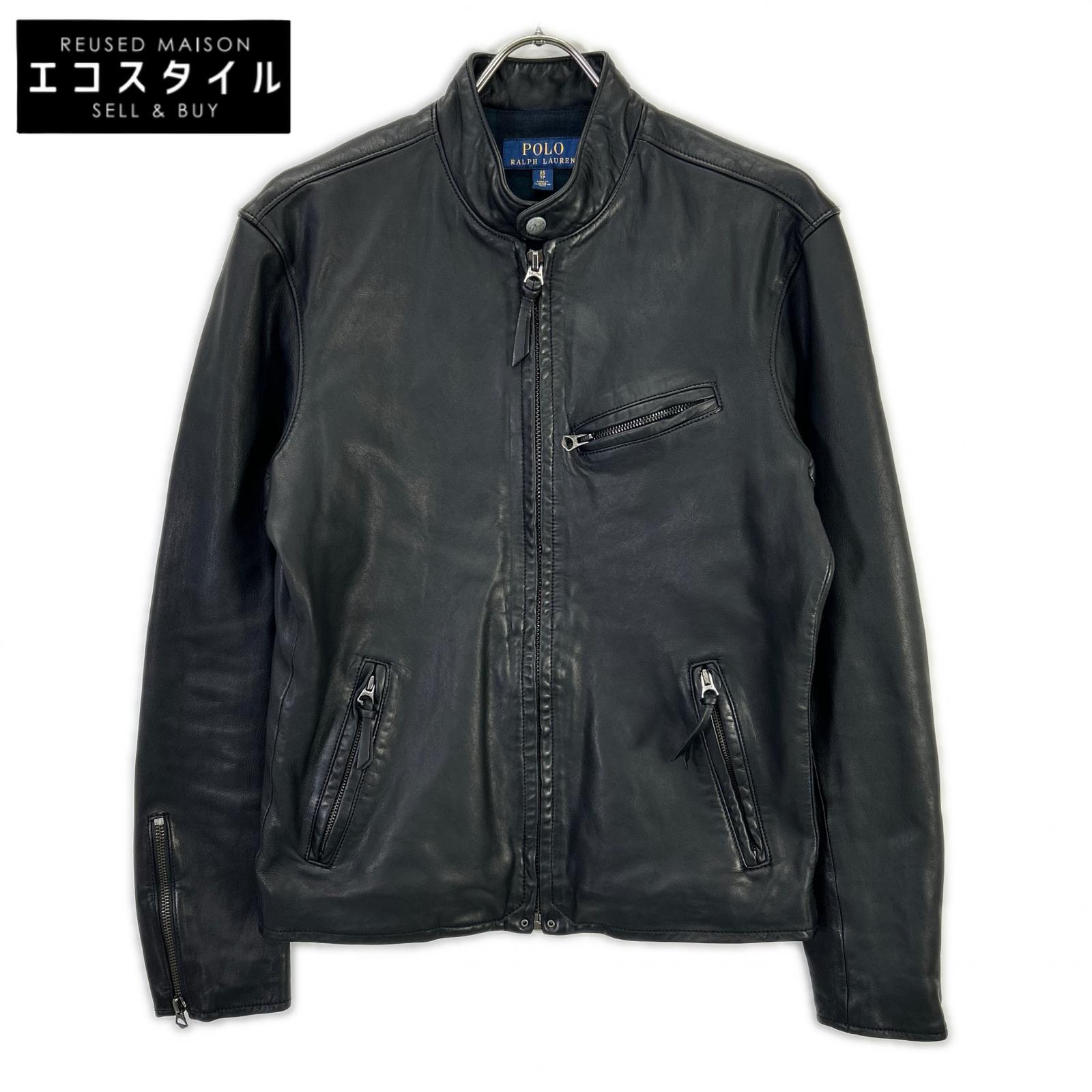 POLO RALPH LAUREN ポロ ラルフローレン 710615464001 ブラック 19年 LAMBSKIN CAFE RACER JACKET ジャケット