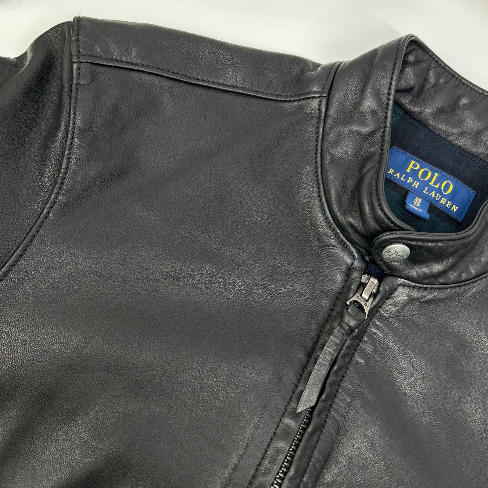 POLO RALPH LAUREN ポロ ラルフローレン 710615464001 ブラック 19年 LAMBSKIN CAFE RACER JACKET ジャケット