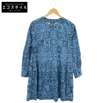PITCHOUNE Pitchoune D175CFA 707 Blue Nordic-Print Dress Dress