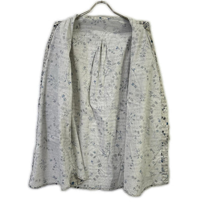 yesterday CROSS イエスタデークロス 【yesterday CROSS】KWYB94709AM グレー 鍵盤と花 フラワー シャツ トップス