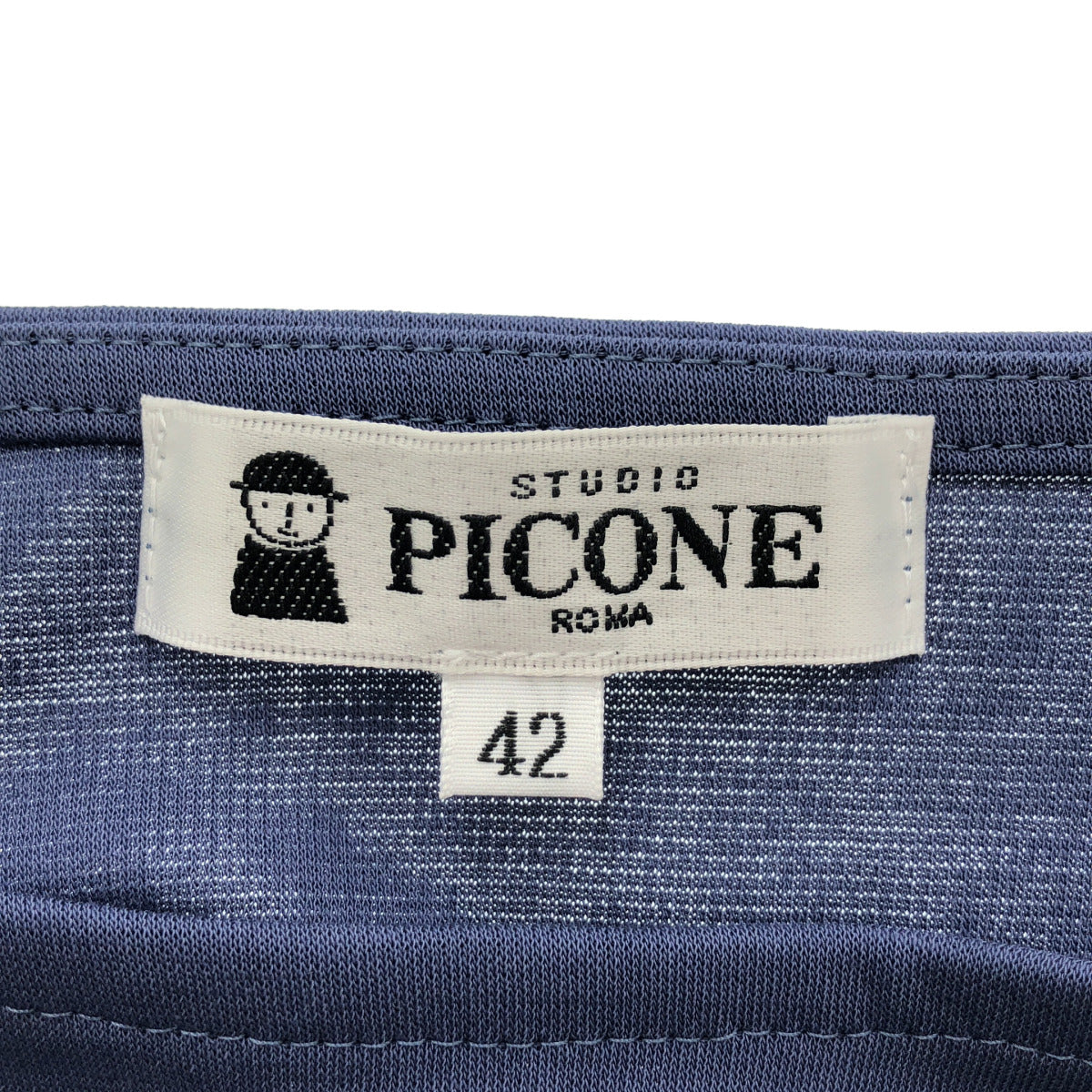 PICONE ピッコーネ P459508 ブルー 袖フリルイラストチュニック トップス