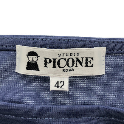 PICONE ピッコーネ P459508 ブルー 袖フリルイラストチュニック トップス