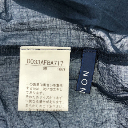 Mademoiselle NON NON マドモアゼルノンノン D0333AFBA717 ネイビー コットン ガーゼ シアーシャツ トップス
