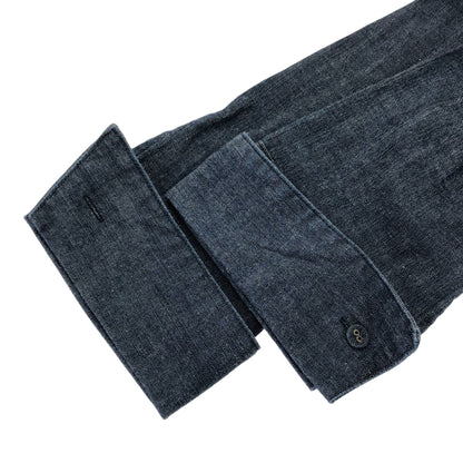 TABASA Tabasa G0793FAS203 Blue Denim Chambray Pleated Tunic Dress Dress