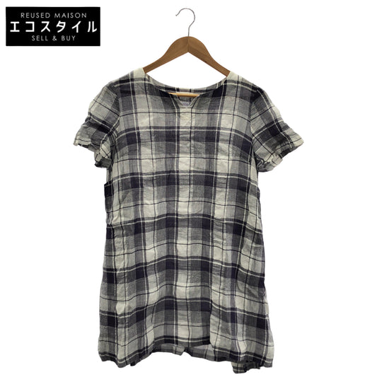 【SALE】 TABASA タバサ D1731FAS019 リネンコットンチェックチュニック トップス