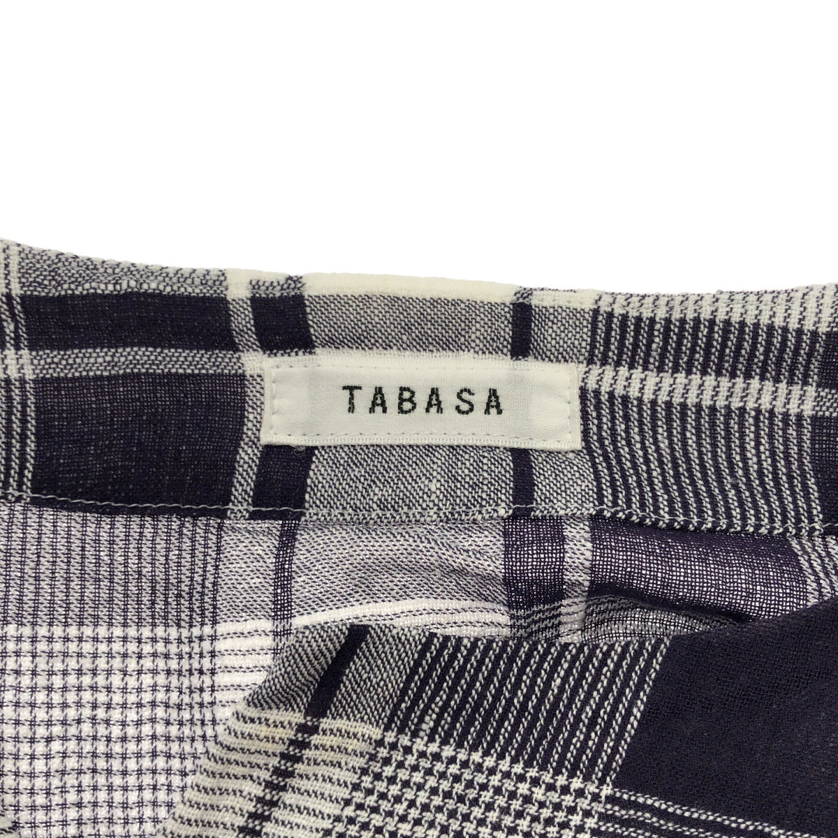 【SALE】 TABASA タバサ D1731FAS019 リネンコットンチェックチュニック トップス