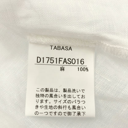 TABASA Tabasa D1751FAS016 White Linen Voile Tunic Top