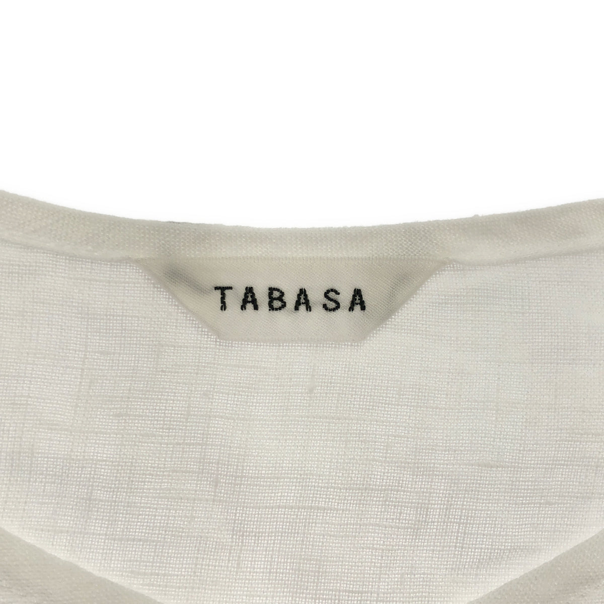 TABASA タバサ D1751FAS016 ホワイト リネンボイルチュニック トップス