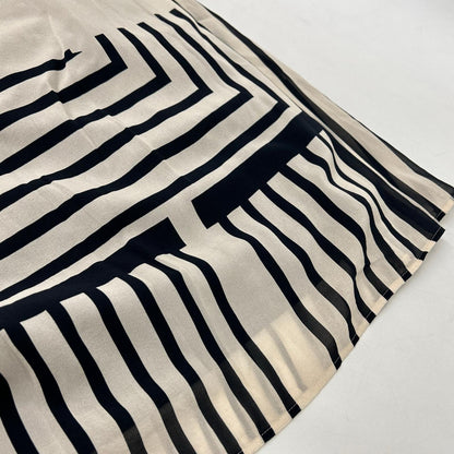 GALERIE VIE beige 25SS striped silk-stretch easy-tuck skirt skirt