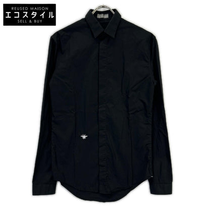 Dior HOMME ディオールオム エディ期　6HH1054699 06AW ブラック ビー刺繍 比翼仕立て ドレスシャツ トップス