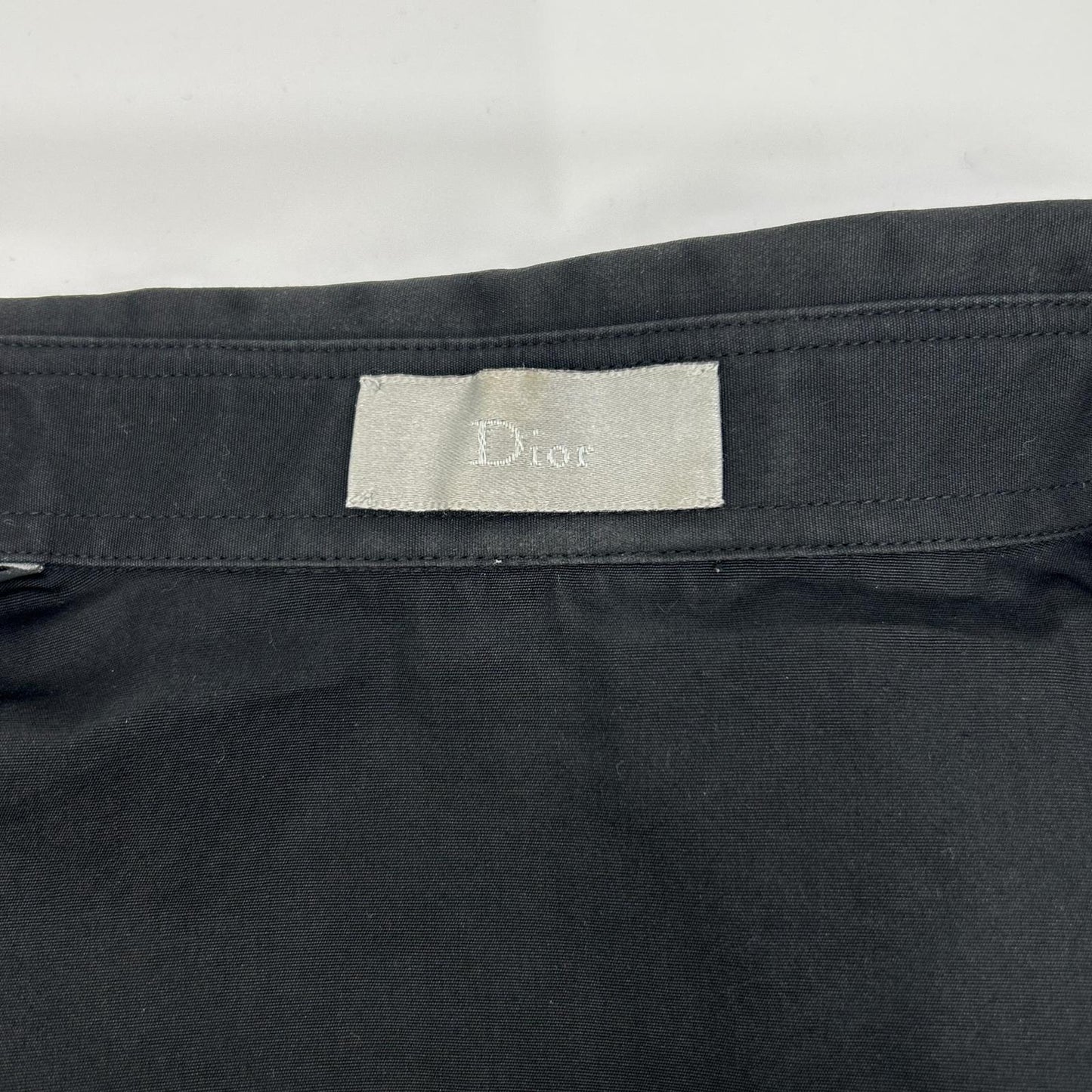 Dior HOMME ディオールオム エディ期　6HH1054699 06AW ブラック ビー刺繍 比翼仕立て ドレスシャツ トップス