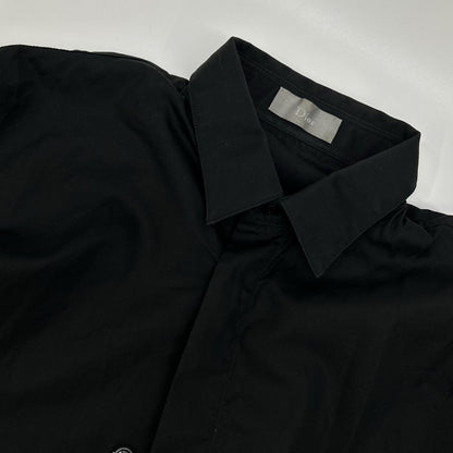 Dior HOMME ディオールオム エディ期　6HH1054699 06AW ブラック ビー刺繍 比翼仕立て ドレスシャツ トップス