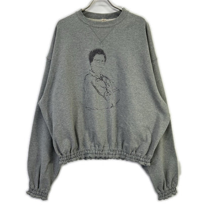 SHINYA KOZUKA シンヤコヅカ グレー 25025K93 25AW ORDINARY HOME HIS CREW WITH PRINTING スウェットプルオーバー トップス
