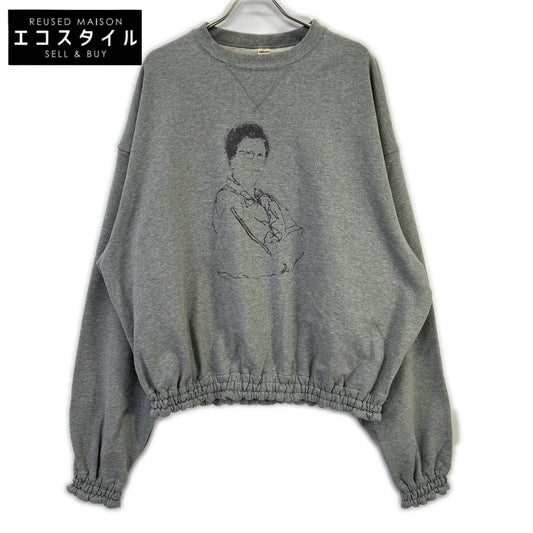 SHINYAKOZUKA シンヤコヅカ グレー 25025K93 25AW ORDINARY HOME HIS CREW WITH PRINTING スウェットプルオーバー トップス