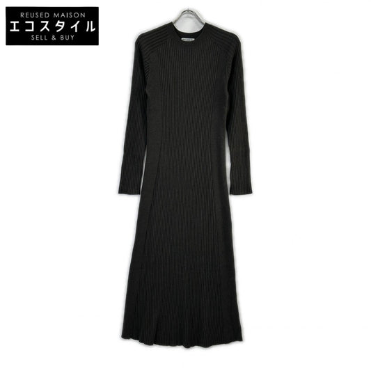 B&Y U-ARROWS ビューティーアンドユース ユナイテッドアローズ チャコール Wardrobe DAILY MINIMAL リブニット フレアワンピース ワンピース