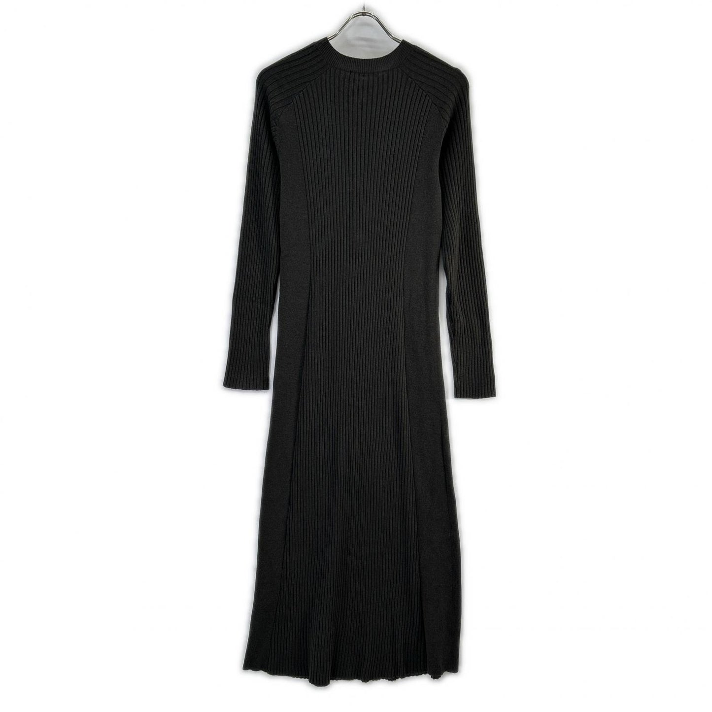 B&Y U-ARROWS ビューティーアンドユース ユナイテッドアローズ チャコール Wardrobe DAILY MINIMAL リブニット フレアワンピース ワンピース