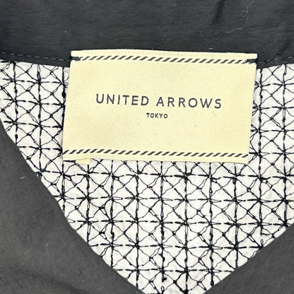 UNITED ARROWS ユナイテッドアローズ 1516-162-1650 ホワイト×ブラック エンブロイダリー ショートスリーブ ブラウス トップス