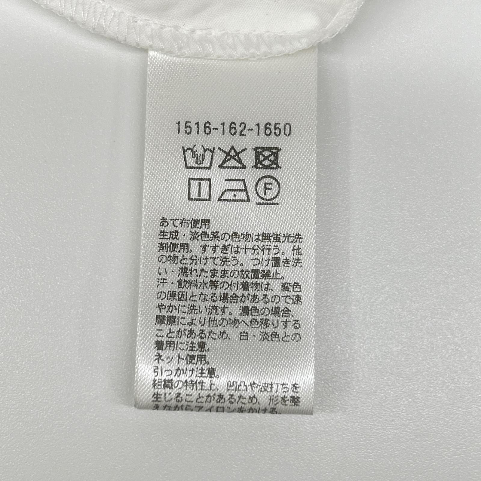 UNITED ARROWS ユナイテッドアローズ 1516-162-1650 ホワイト×ブラック エンブロイダリー ショートスリーブ ブラウス トップス
