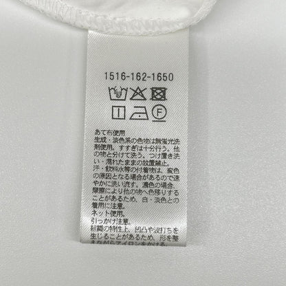 UNITED ARROWS ユナイテッドアローズ 1516-162-1650 ホワイト×ブラック エンブロイダリー ショートスリーブ ブラウス トップス