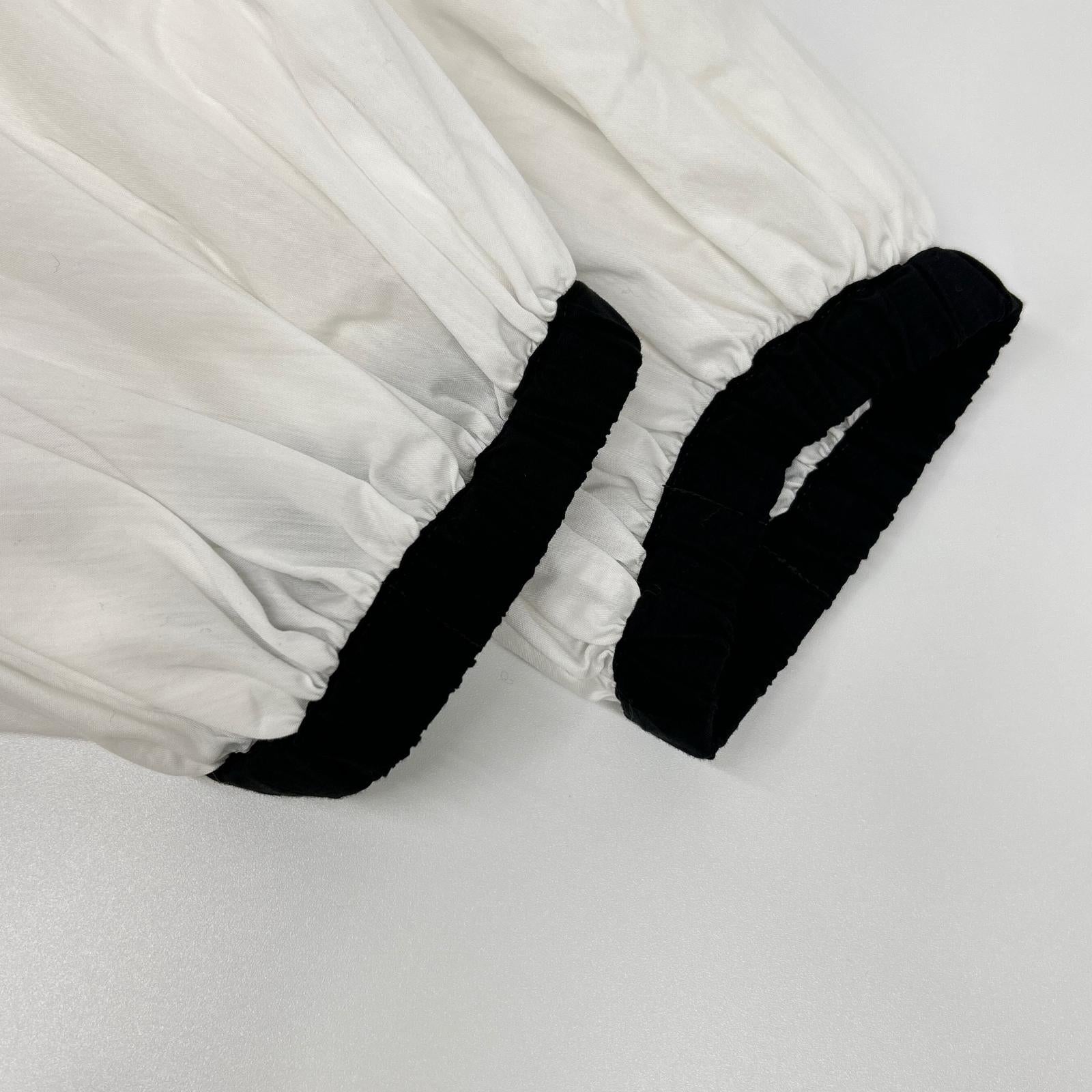 UNITED ARROWS ユナイテッドアローズ 1516-162-1650 ホワイト×ブラック エンブロイダリー ショートスリーブ ブラウス トップス