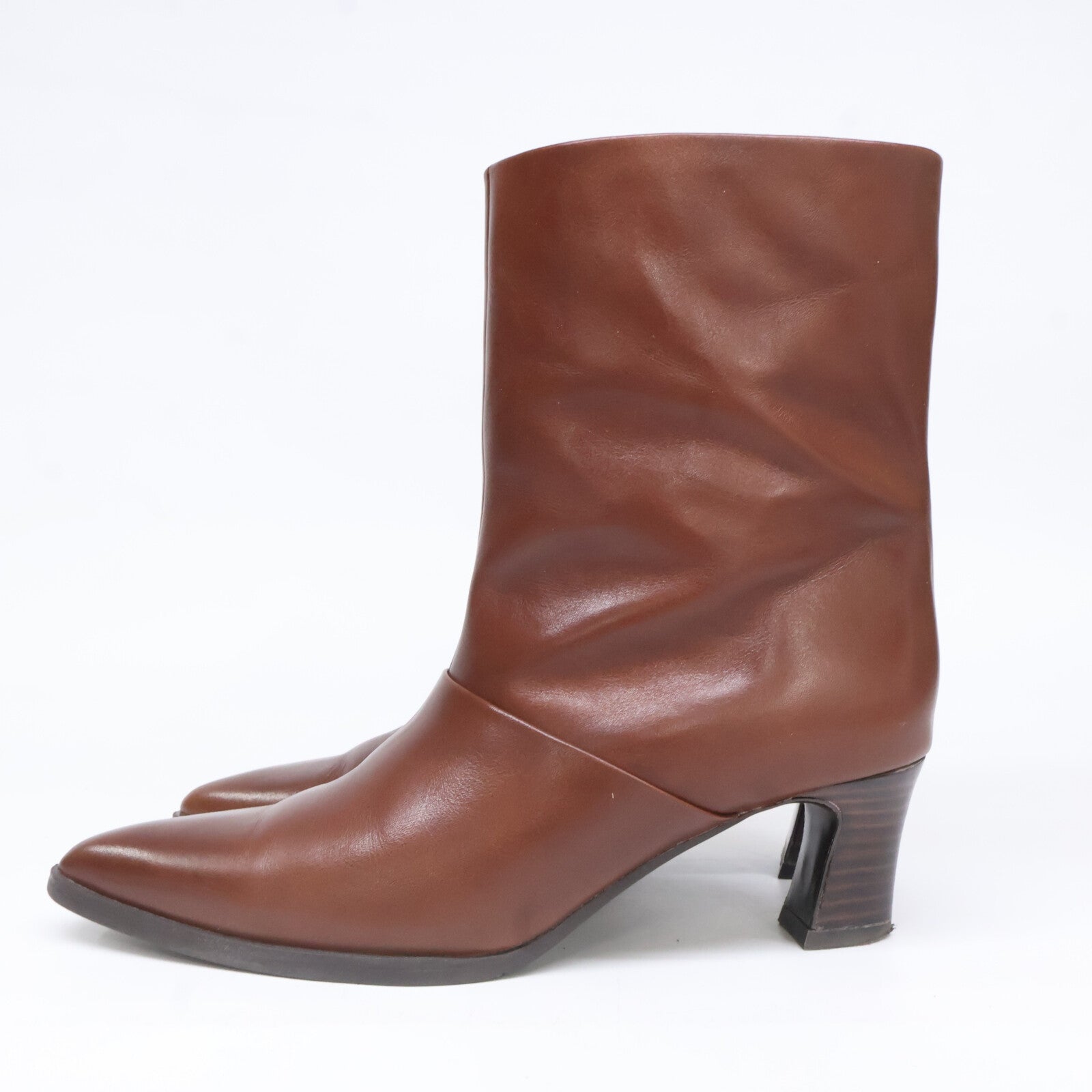 LeTalon ルタロン 【美品】24193820575030 GRISE5.5cm レザーポインテッドルーズショートブーツ シューズ